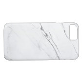 Moderne witte marmer Case-Mate iPhone case (Achterkant (Horizontaal))