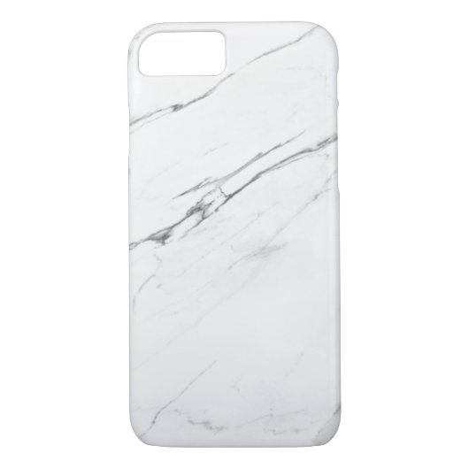 Moderne witte marmer Case-Mate iPhone case (Achterkant)