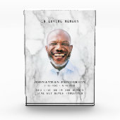 Moderne witte marmer in liefdevol geheugen foto-on fotoblokken (Voorkant)