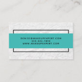 Moderne witte marmer met Aqua Visitekaartje (Achterkant)