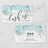 Moderne witte marmer met munt visitekaartje (Voorkant / Achterkant)