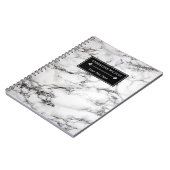 moderne witte marmer notitieboek (Linkerzijde)