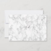 Moderne witte marmer Silver Glitter Hartelijk dank Bedankkaart (Achterkant)