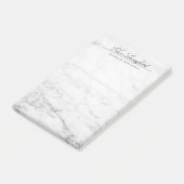 Moderne Witte Marmeren Luxe Ontwerper Post-it® Notes (Schuin)