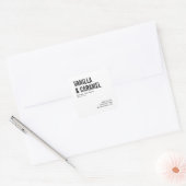 Moderne witte, minimalistische sojenkandel-etiket vierkante sticker (Envelop)