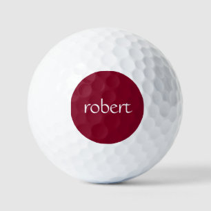 Moderne witte naam   Trendy Bourgogne Golfballen