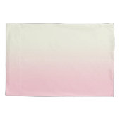 Moderne witte pastel roze ombre gradiënt kussensloop (Achterkant-Links)