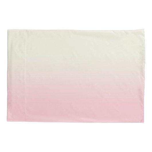 Moderne witte pastel roze ombre gradiënt kussensloop (Achterkant-Links)