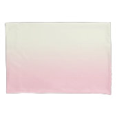 Moderne witte pastel roze ombre gradiënt kussensloop (Voorkant-Links)