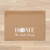 Moderne Witte Pompoen Thanksgiving Familienaam Theedoek