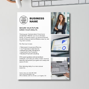 Moderne Witte Professionele Flyer voor Financiële