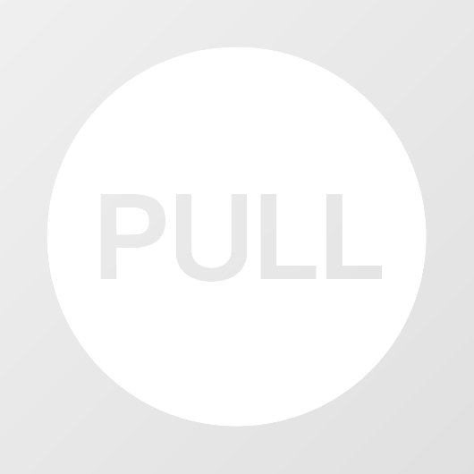 Moderne Witte PULL Zakelijke Winkeldeur Raamsticker (Vel)