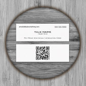 Moderne witte QR-code Mini Visitekaartje