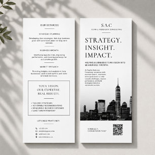Moderne Witte QR-code Professionele Consultant Reclamekaart