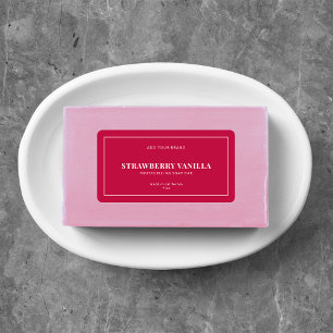 Moderne witte rand bewerkbaar kleurenetiket etiket