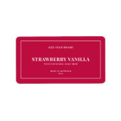 Moderne witte rand bewerkbaar kleurenetiket etiket (Voorkant)