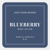 Moderne witte rand bewerkbaar kleurenetiket vierkante sticker (Voorkant)