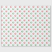 Moderne witte rode groene polka stippen schattige cadeaupapier (Vlak)