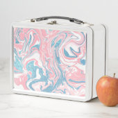 Moderne witte roze blauwe glitter marmer (In situ)