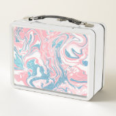 Moderne witte roze blauwe glitter marmer (Achterkant)