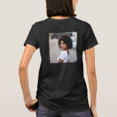 Moderne witte script naam grad cap 2026 t-shirt (Achterkant)