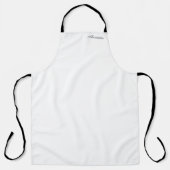 Moderne witte sjabloon, zwart-Script Schort (Voorkant)