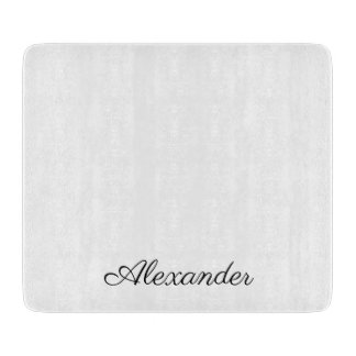 Moderne witte sjabloon, zwarte keuken voor Manuscr Snijplank