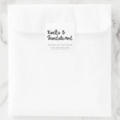 Moderne witte soja kaars label (Tas)
