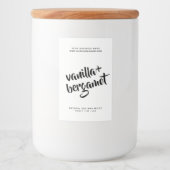 Moderne witte sojafsmelt etiket (Voorkant)