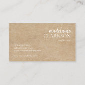 Moderne Witte Tekst Kraft Pastry Chef Bakkerij Visitekaartje (Achterkant)