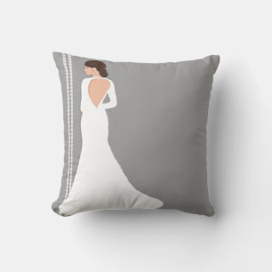Moderne Witte Trouwjurk Bling Bruidsboetiek Kussen