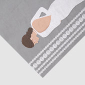 Moderne witte trouwjurk & parels bruidsdouche tissuepapier (Detail)