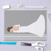 Moderne witte trouwjurk & parels bruidsdouche tissuepapier (Craft)