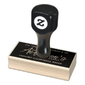 Moderne witte typografie op zwart 	rubberstempel (Stempel)