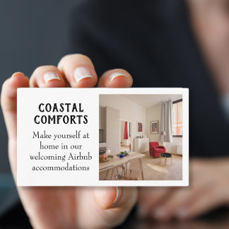 Moderne Witte Vakantiewoningen QR code Visitekaartje