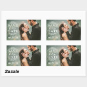 Moderne witte zirls | Aangepaste foto slaat de dat Rechthoekige Sticker (Vel)