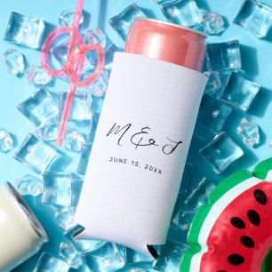 Moderne witte zwarte hand geletterde bruiloft