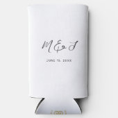 Moderne witte zwarte hand geletterde bruiloft (Voorkant)