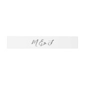 Moderne witte zwarte hand geletterde script bruilo uitnodigingen wikkel (Vlak)