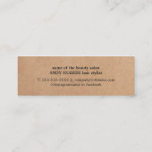 Moderne witte zwarte kraft-schaar mini visitekaartje (Achterkant)