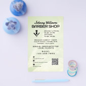 Moderne witte zwarte stijl kapper flyer (Enkel)