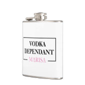 Moderne wodka afhankelijk vrouw roze grappig citaa heupfles (Links)