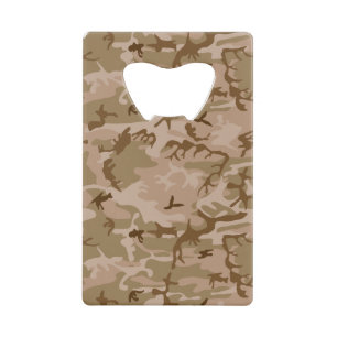 Moderne woestijn militair camo camouflage  kredietkaart flessenopener