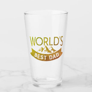 Moderne "World's Best Dad" typografie Vaderdag Glas