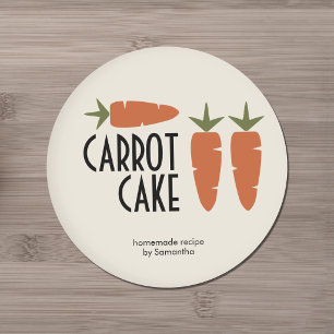 Moderne Worteltaart Label Sticker