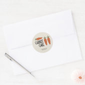 Moderne Worteltaart Label Sticker (Envelop)