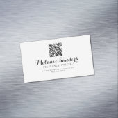MODERNE WRITER B&W AJOUTER QR CODE Carte de visite (In Situ)