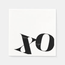 Moderne X en O servetten
