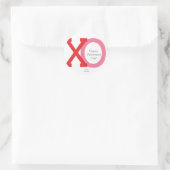 Moderne XO Roze Rood Valentijns Custom Stickers (Tas)