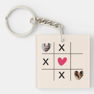 Moderne xoxo Hart fotocollege Sleutelhanger